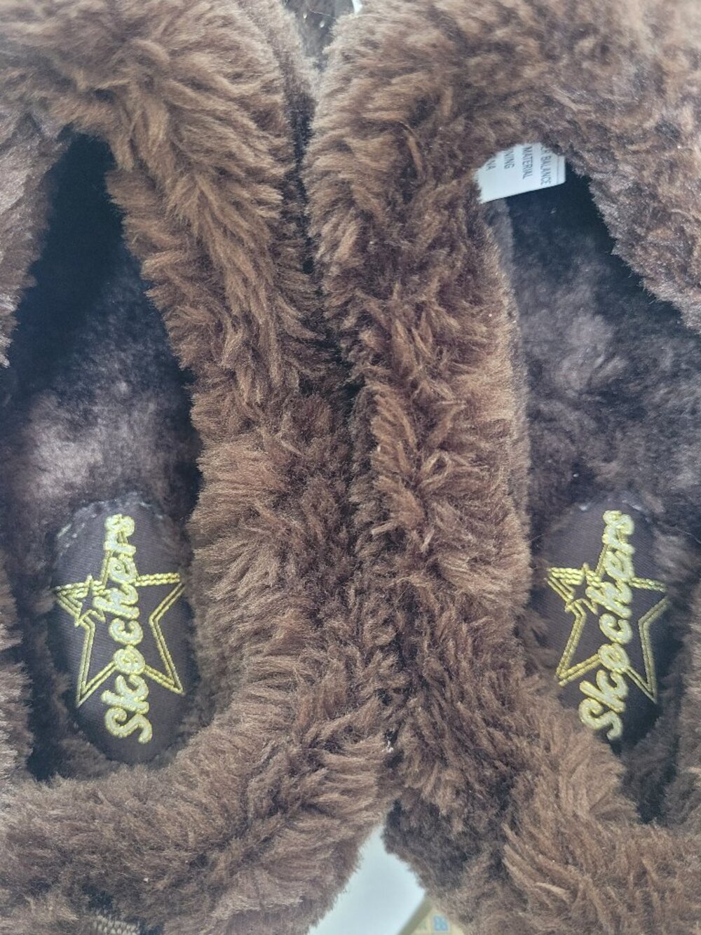 Skechers Blissful Knits Brown Knit Faux Fur Slipper Mules Womens 8 Slip Ons - Picture 8 of 8